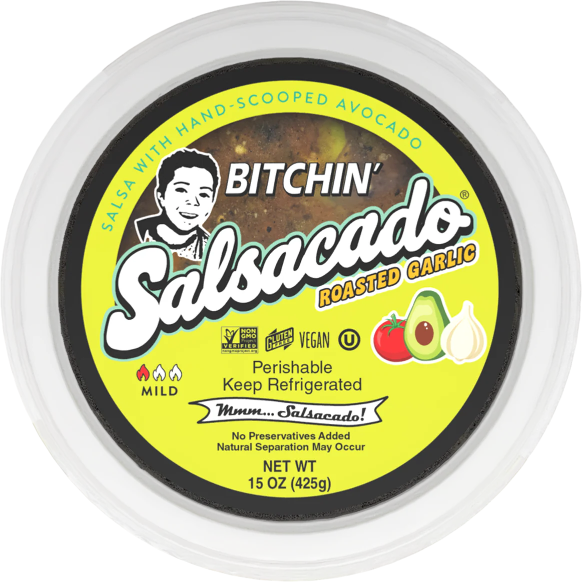 Bitchin' Salsacado® Roasted Garlic -15oz - Image 2